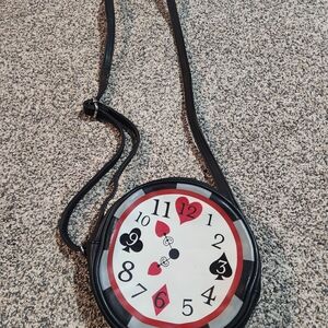 Disney Alice In Wonderland Clock Face Crossbody Bag